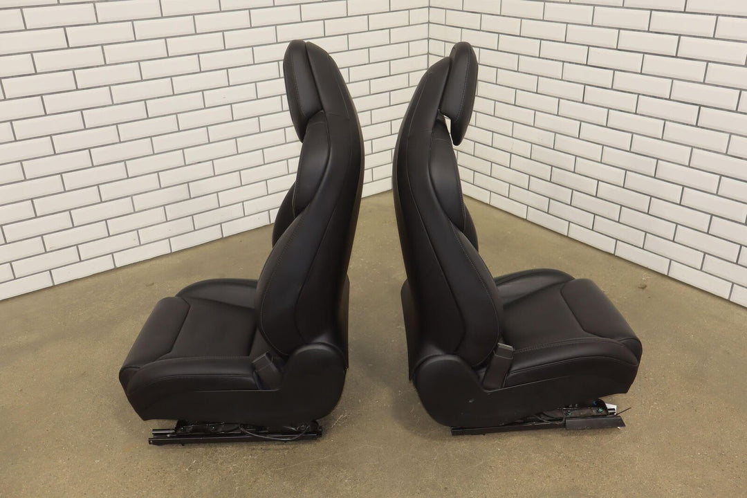 2016-2018 Tesla Model S Next Gen Black Leather/Ventilated Front Seats (Black)