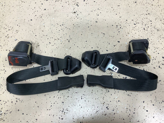 02 Ford F150 Supercrew Harely Davidson Ebony Rear Seat Belt Set (LH/RH)