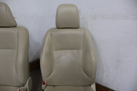 10-13 Lexus GX460 Pair LH&RH Front Leather Bucket Seats (Ecru LA00) Mild Wear