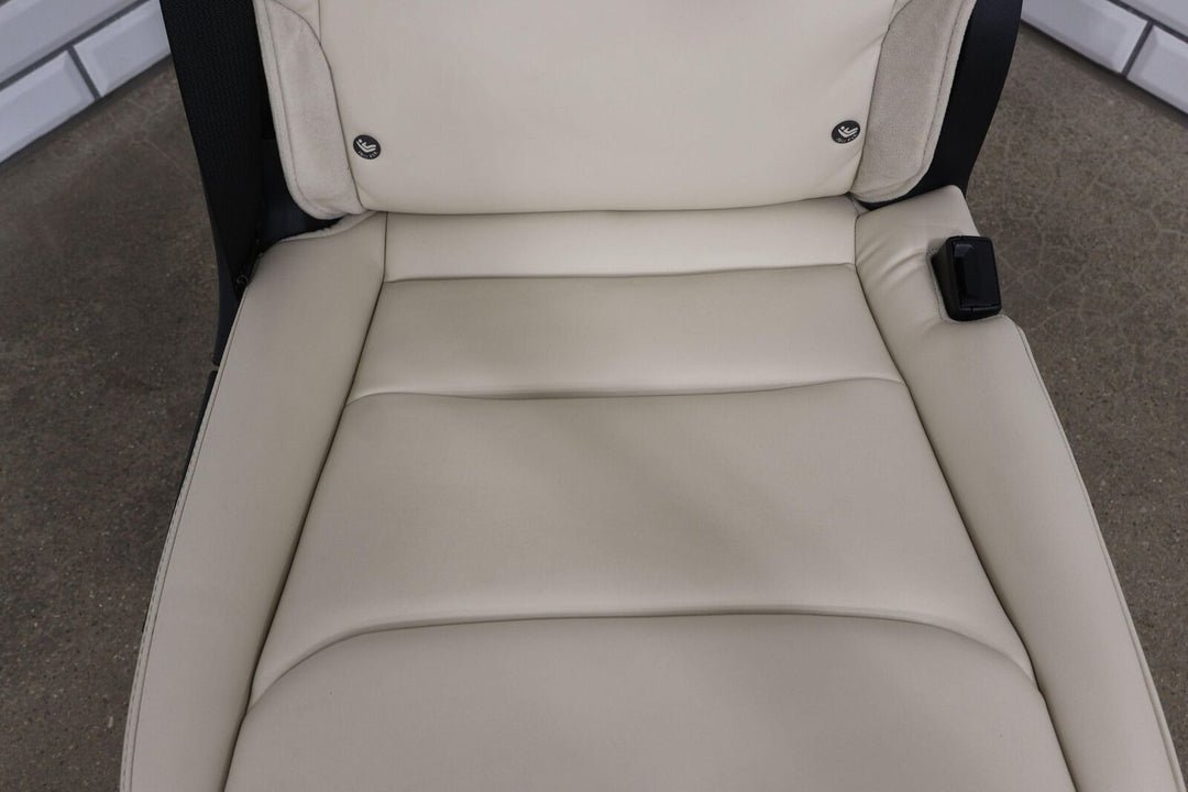 16-20 Tesla Model X Rear 2nd Row Right RH Leather Seat (Cream & Black)