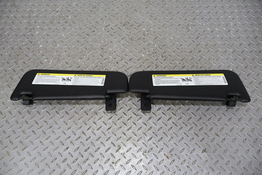 12-17 Fiat 500 Abarth Pair LH & RH Interior Sun Visors (Black XX) Solid Mount