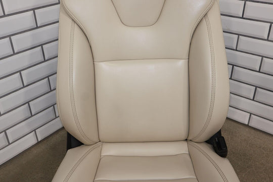 16-20 Tesla Model X Front Right Power/Heated Leather Seat (Cream/Black) Tested