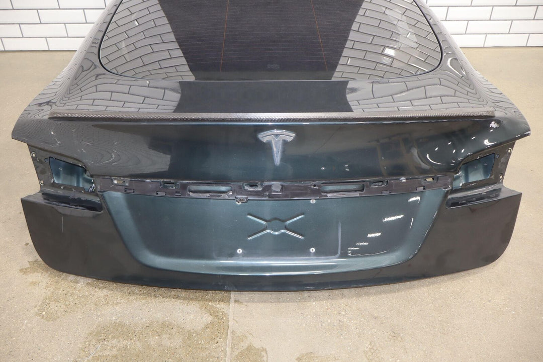 2012-2016 Tesla Model S OEM Hatch / Decklid with Spoiler (Green PMSG)