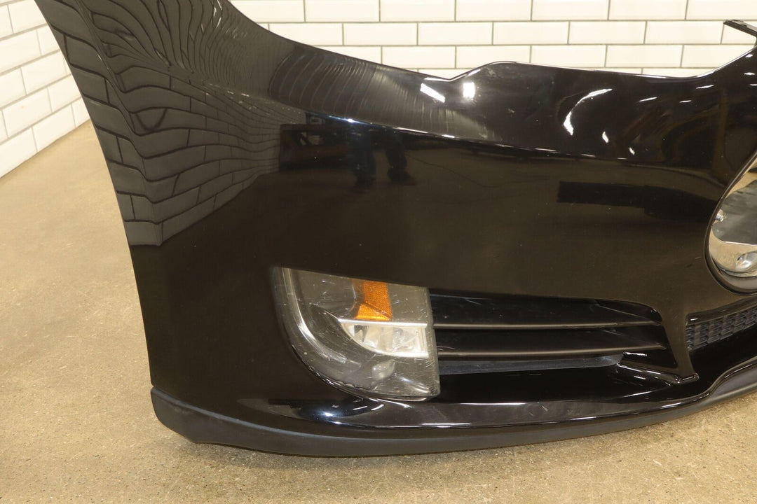 2012-2015 Tesla Model S OEM Front Bumper with Fogs/Shutters (Black PBSB)