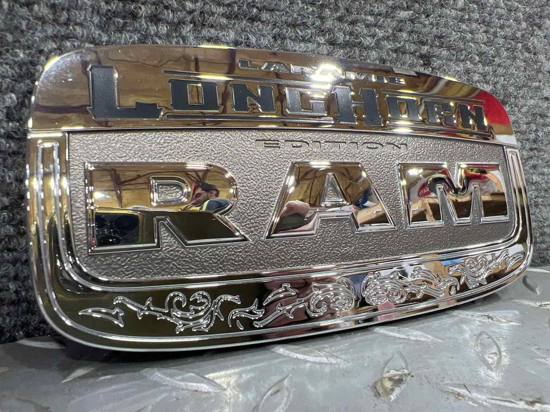 11-18 Ram 2500 Laramie Longhorn Chrome Rear Tailgate Emblem Badge Nameplate