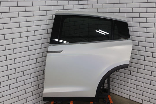 2016-2020 Tesla Model X Rear Left Falcon Door W/ Glass (Wrap Over Pearl White)