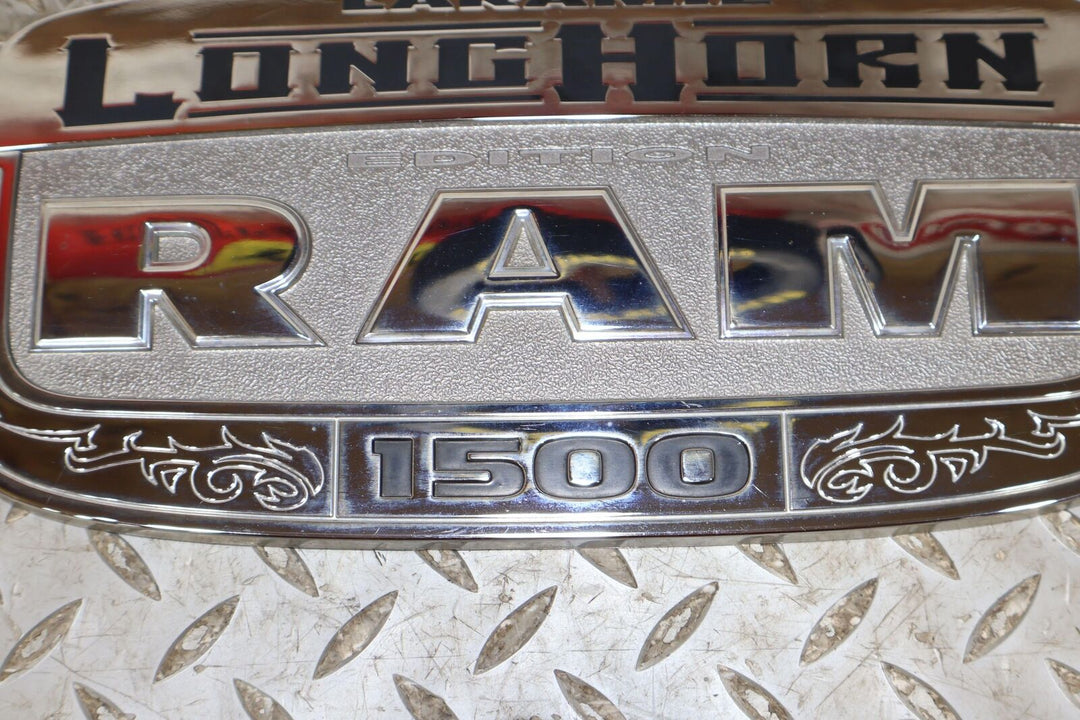 11-18 Ram 1500 RH Passenger Door Laramie Longhorn Chrome Emblem Badge Nameplate