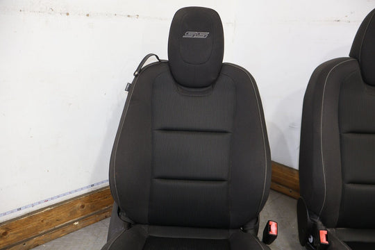 10-15 Camaro SS Cloth OEM Seat Set Front & Rear (Black AFJ) Mild Wear See Notes