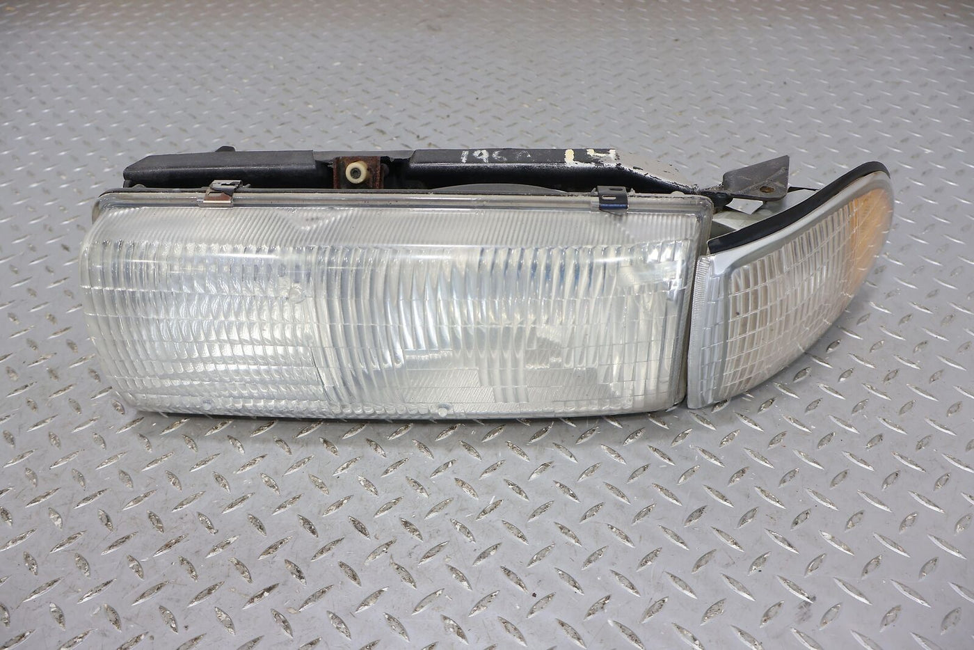 91-96 Chevy Caprice Front Left LH Headlight W/ Corner Marker & Bucket (Tested)