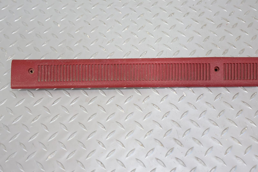 89-93 Ford Mustang Convertible Interior Door Sill Entry Plates (Red)