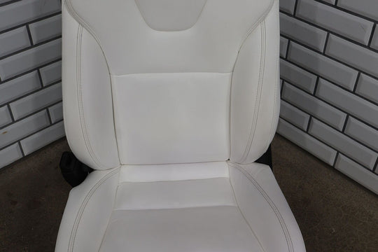 16-20 Tesla Model X Pair LH&RH Front Leather Heated Seats (White UWT) Tested