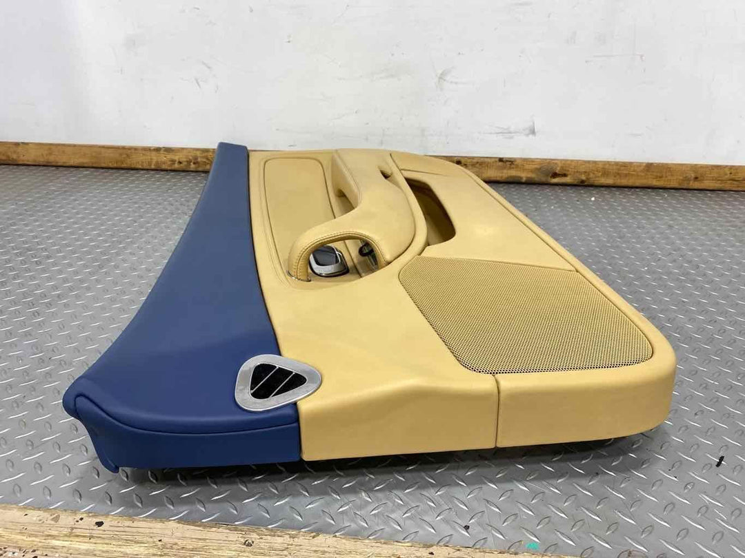 04-10 Bentley Continental GTC Right RH Front Door Trim Panel (Saffron/Blue)Notes