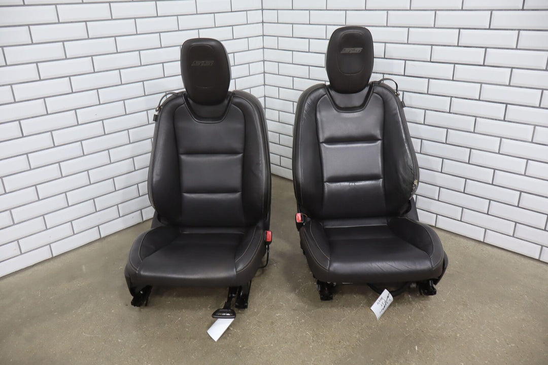 2010 Chevy Camaro SS Black Leather Bucket Power Heated Seat Set Tested See Photo