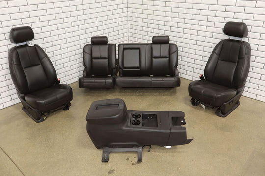 2011-2014 GMC Sierra/Silverado Crew Cab Heated/Memory Black Leather Seat Set