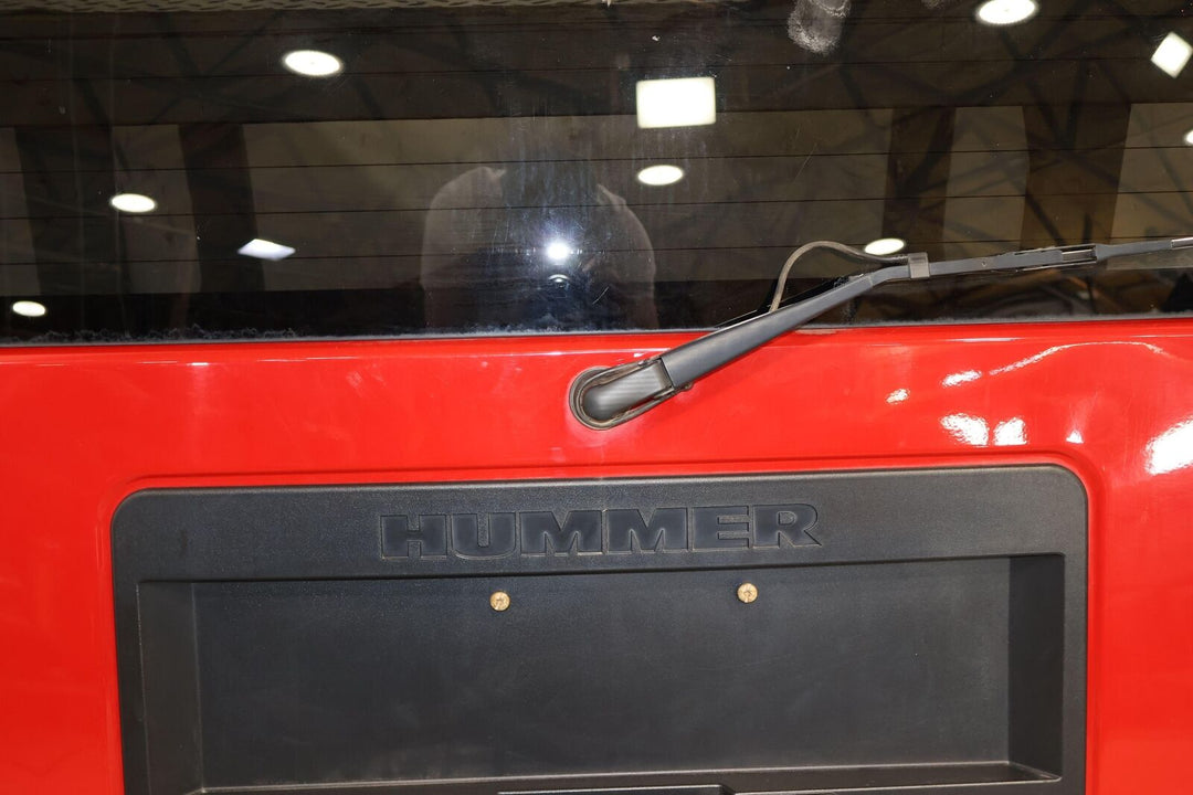 03-09 Hummer H2 Decklid Hatch W/Tail Finish Panel (Victory Red 74U) Latch Broken