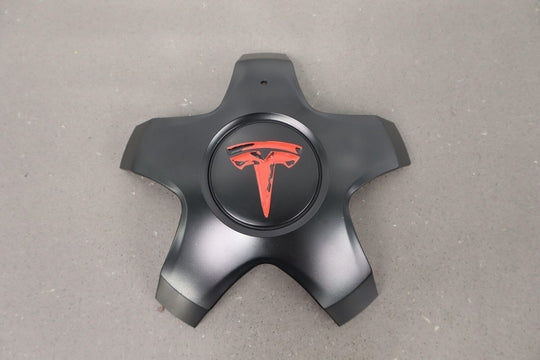 2021 Tesla Model S Plaid Matte Black Center Cap (1) OEM