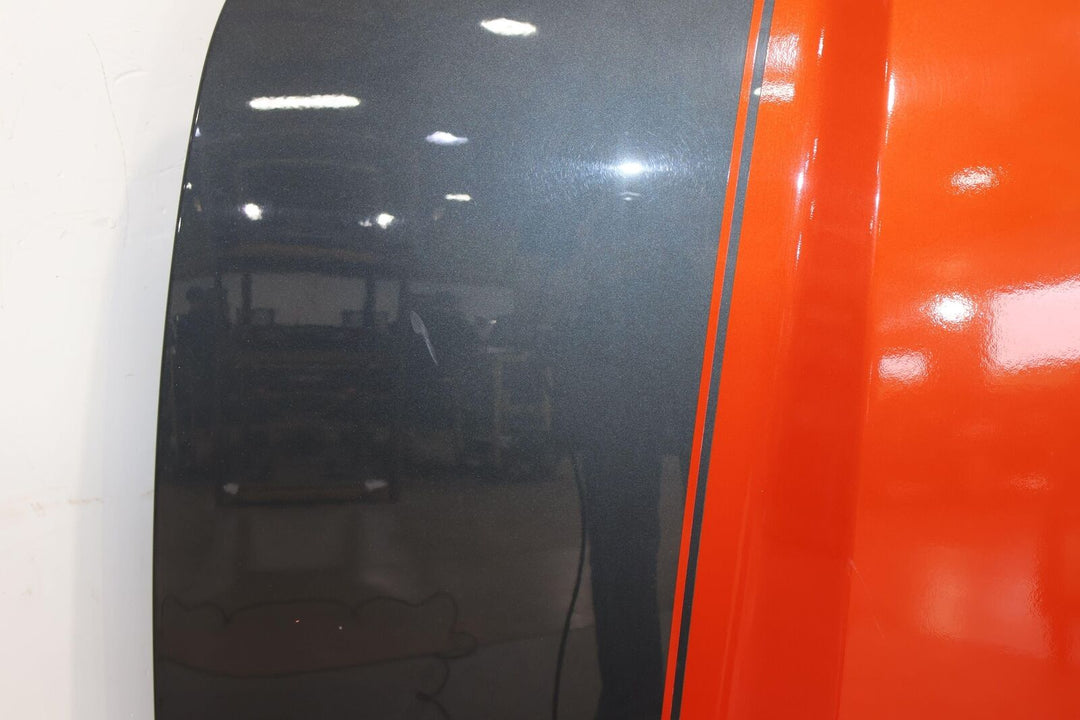 10-15 Chevy Camaro SS OEM Hood Panel (Cyber Gray/Orange Stripes) Nose Damage