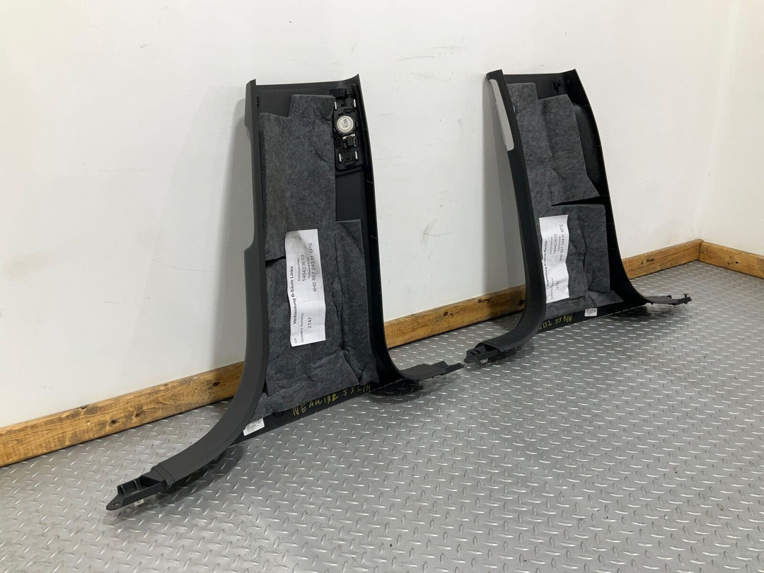 13-18 Audi S8 Pair LH & RH Lower Interior B-Pillar Trim Panels (Black FZ)