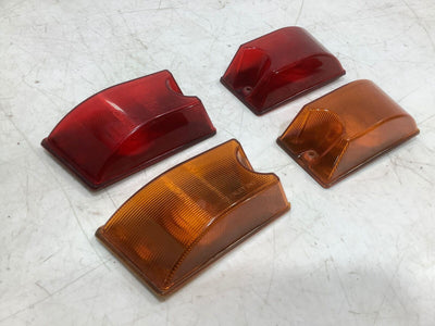 03=-09 Hummer H2 Roof Cleanace Lamps = Set of 4 Amber & Red OEM