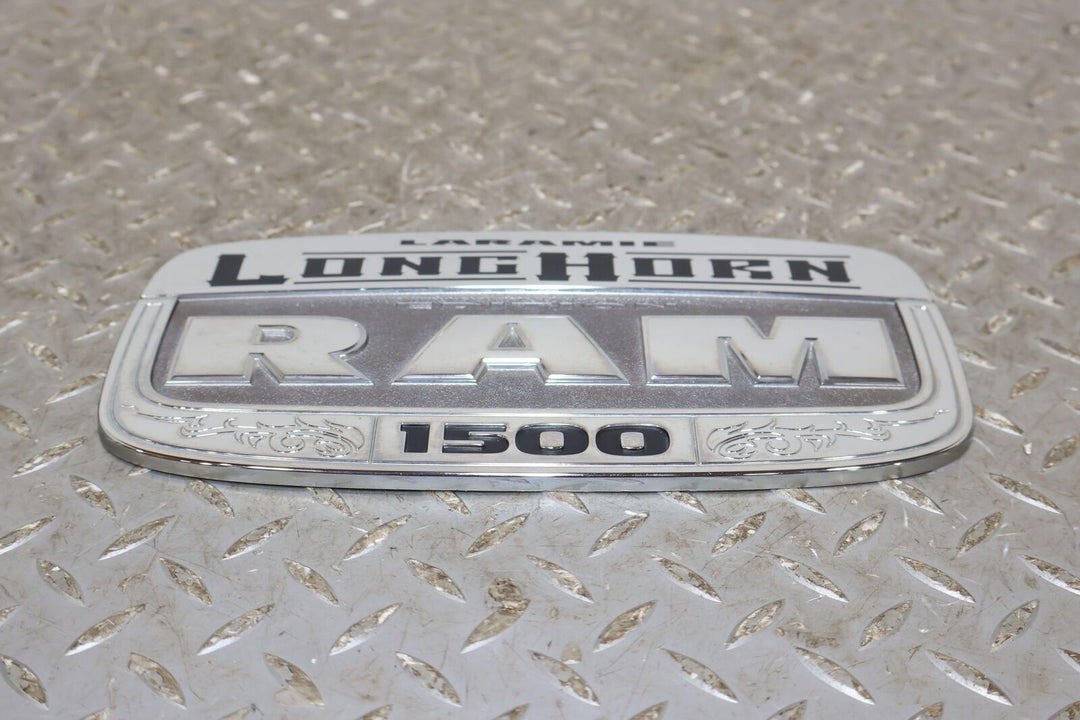 11-18 Ram 1500 RH Passenger Door Laramie Longhorn Chrome Emblem Badge Nameplate