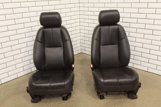 2012-2013 Chevy Silverado Crew Cab Complete Black Leather Seat Set with Console