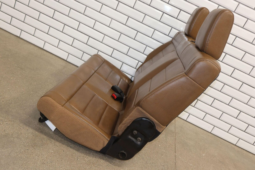 12-14 Jeep Wrangler Rubicon JK 2DR Rear Leather Seat (Dark Saddle XV) See Photos