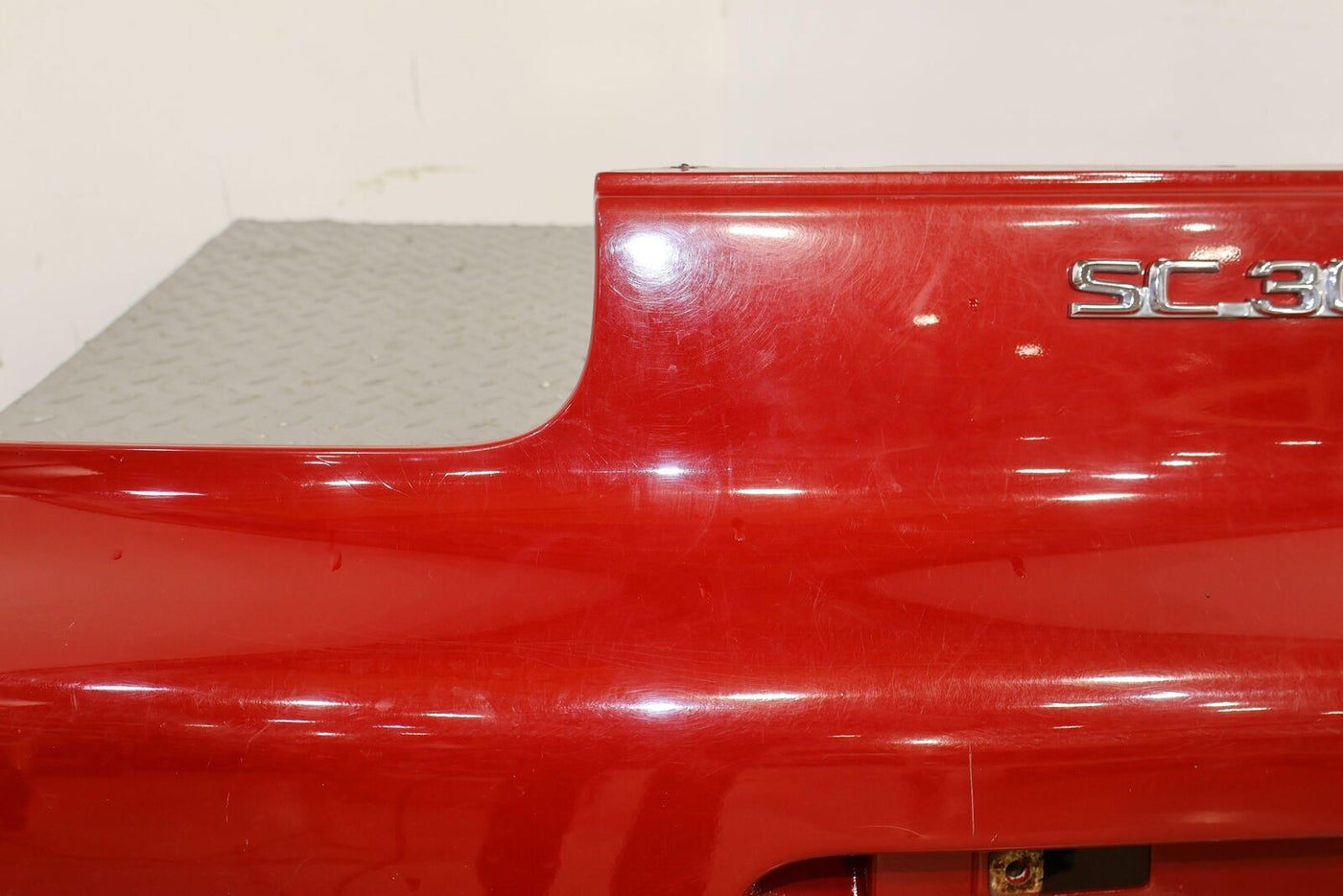 92-00 Lexus SC300 SC400 OEM Rear Bumper W/Rebar (Super Red 3L2) Paint Chipping