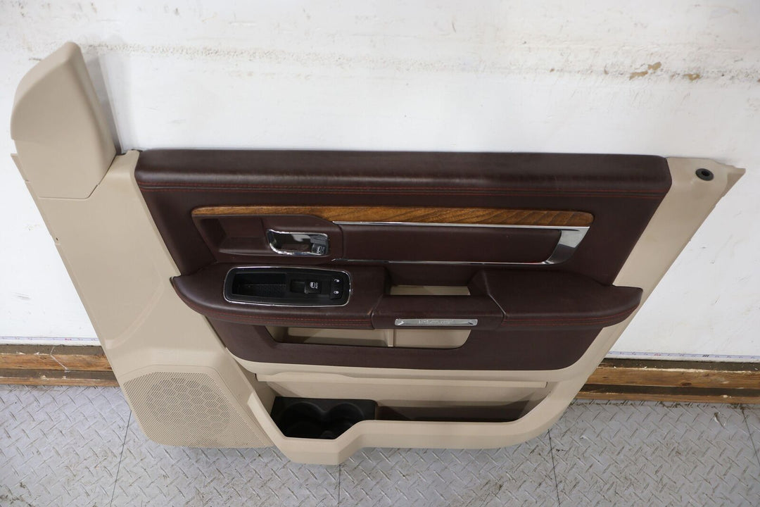 13-18 Ram 1500 Longhorn Southfork Door Trim Panels Set of 4 (Light Frost/Brown)