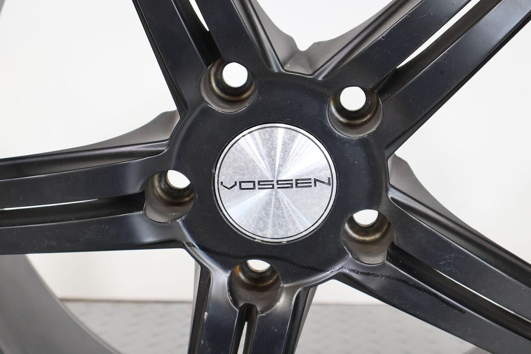 C6 Corvette Vossen VVS087 ET58 19x9.5" Single Wheel RIm (Black/Silver) Curb Rash