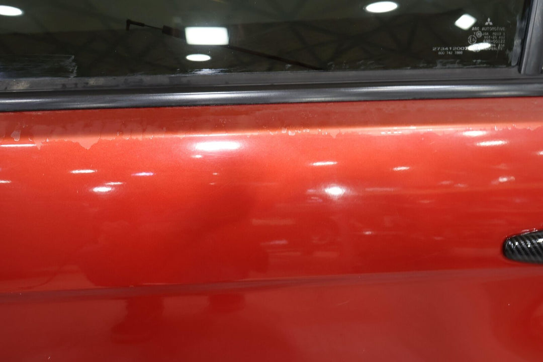 08-15 Mitsubishi Lancer EVO X Rear Left Door W/Glass (Rally Red P26) See Photos