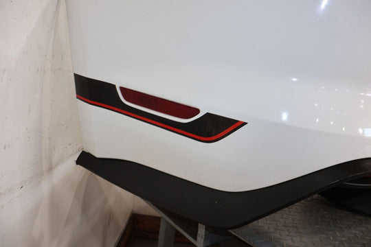 18-22 Ford Mustang Mach 1 OEM Rear Bumper Cover (Oxford White YZ/Black Stripes)