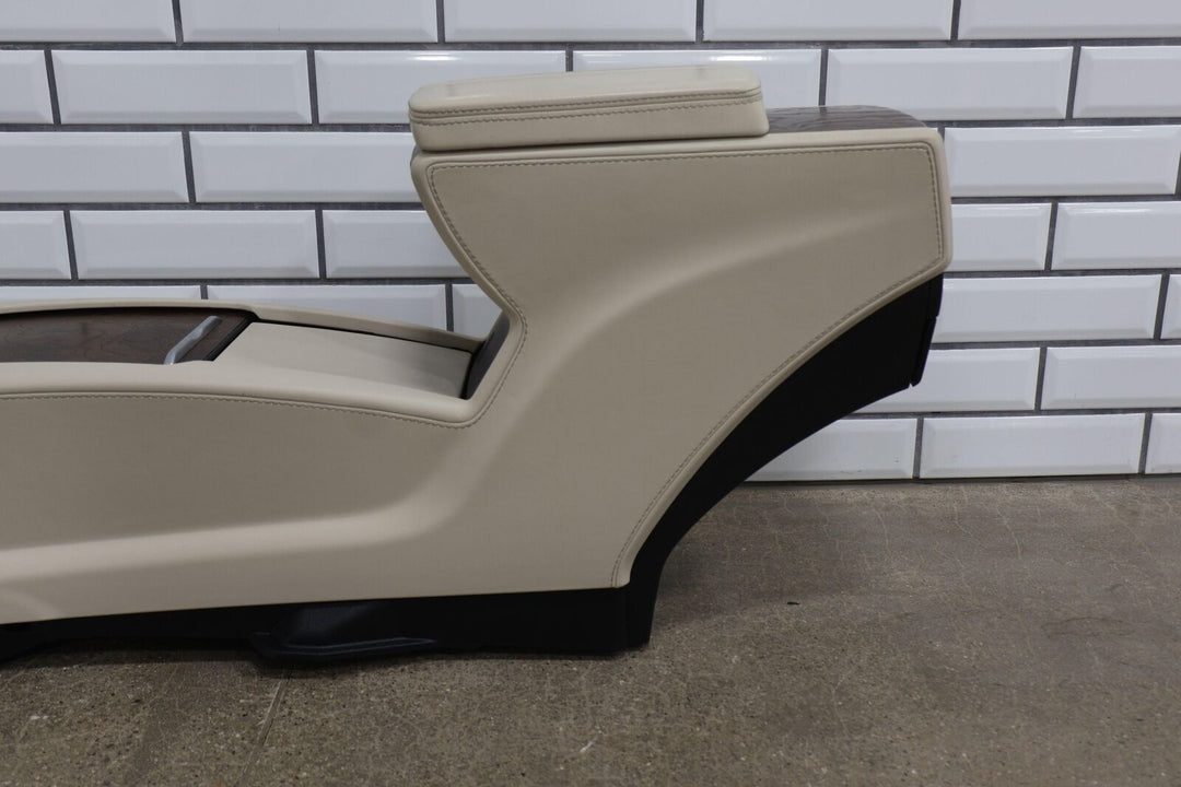 16-20 Tesla Model X OEM Center Console Base W/ Arm Rest (Cream/Woodgrain)