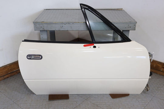 90-97 Mazda Miata MX5 NA Right RH Manual Door W/Glass (White PT) Small Dent