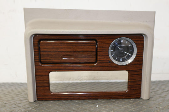 02-06 Cadillac Escalade Console Woodgrain Trim W/ Analog Clock (Tested) OEM