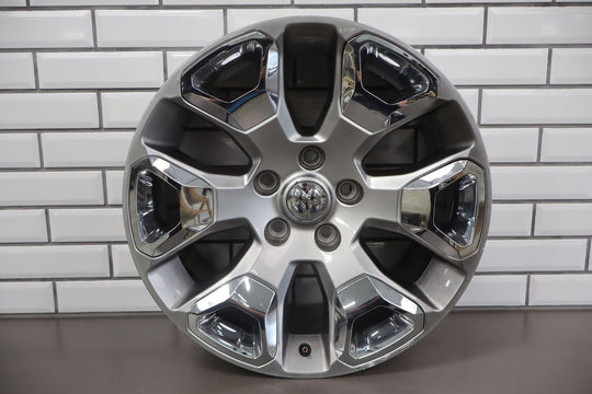 16-18 Ram 1500 Longhorn 20x9 OEM 6 Spoke Wheel (Chrome & Painted WRA) Curb Rash