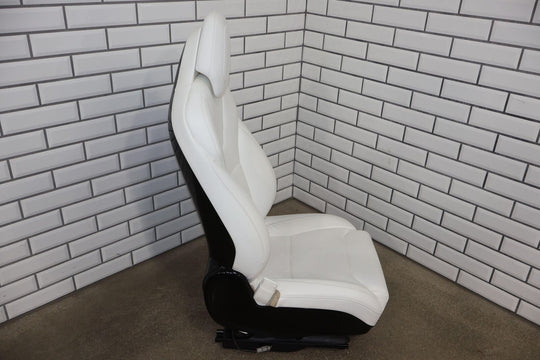 16-20 Tesla Model X Front Left Power Leather Seat (White) For Parts Or Repair