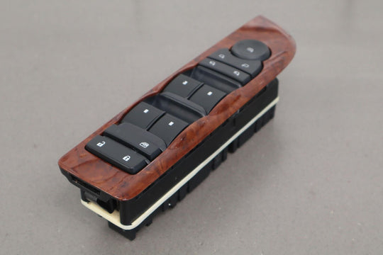 07-13 GMC Sierra Crew Cab Driver Left Master Window Switch Woodgrain Bezel