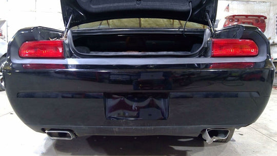 08-14 Dodge Challenger OEM Rear Bumper with Rebar (Black PX8)