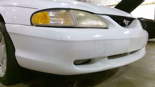 94-98 Ford Mustang Front Bumper - Paint Cracked / Damaged - Ultra White