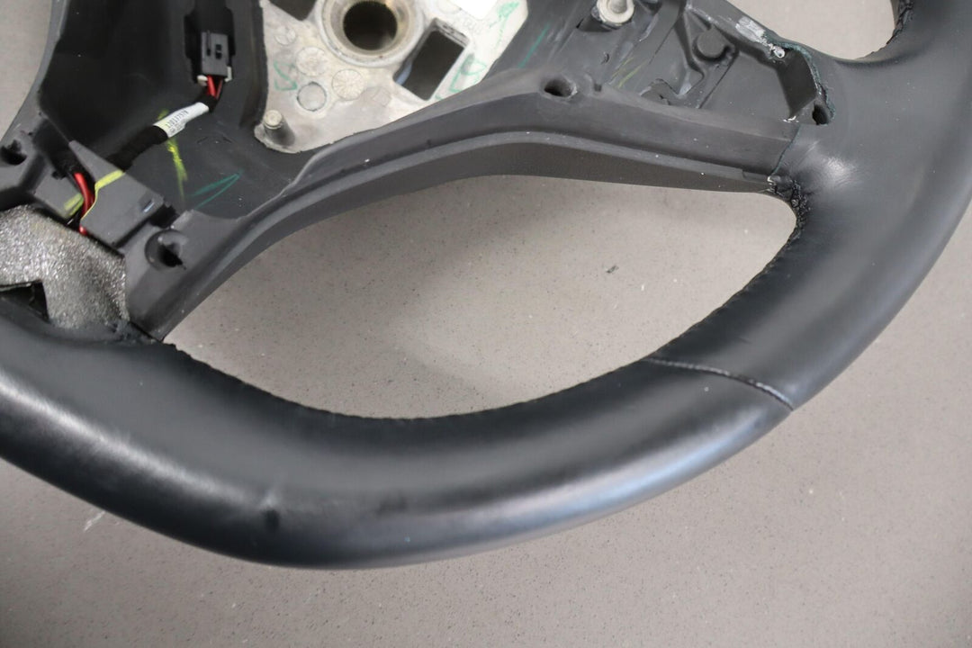 2016-2020 Tesla Model X Leather Flat Bottom OEM Heated Steering Wheel (Black)