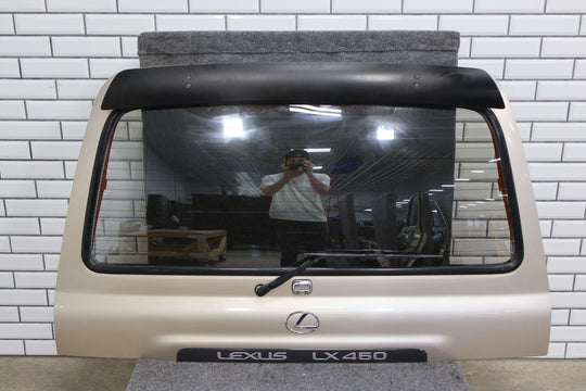 96-98 Lexus LX450 Rear OEM Upper Liftgate W/Glass & Spoiler (Cashmere Beige 4M9)