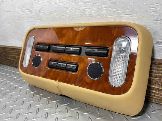 03-10 Bentley Continental GTC Front Overhead Console Leather (Saffron/Woodgrain)