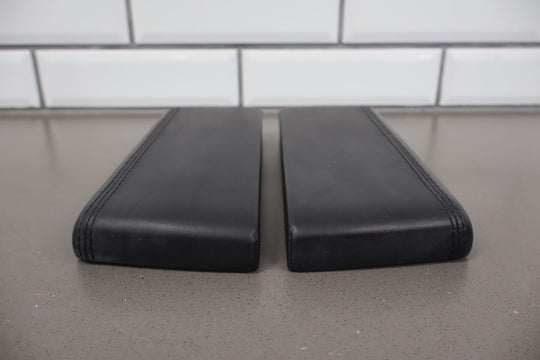 12-15 Tesla Model S Pair LH & RH Interior Leather Arm Rest Pads (Black)