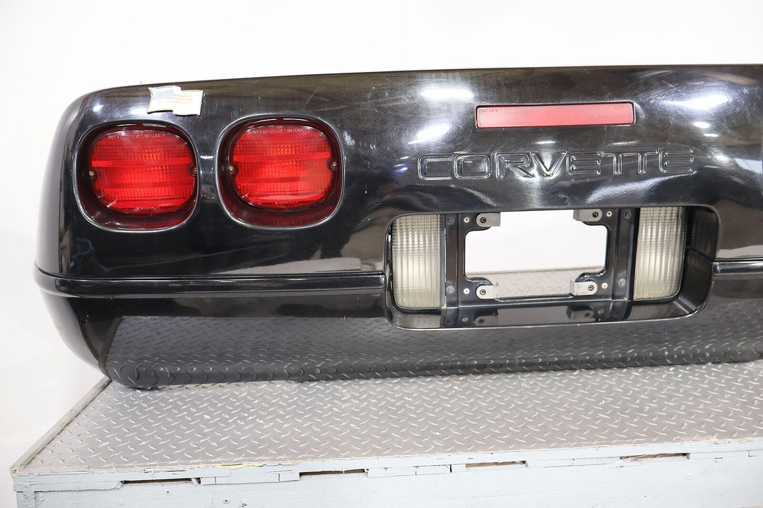 91-96 Chevy C4 Corvette REAR Bumper Cover W/ Lights&Foam (Black 41U) See Notes