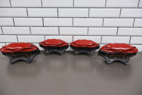 16-20 Tesla Model X OEM Brake Calipers Set of 4 (Red-Poor Finish) 49K Miles