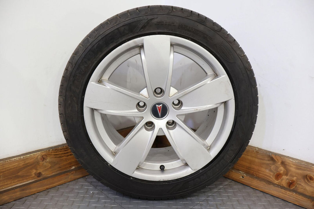 2004-2006 Pontiac GTO 5 Spoke 17x8 Wheel Set of 4 W/ Tires (Silver) Curb Rash