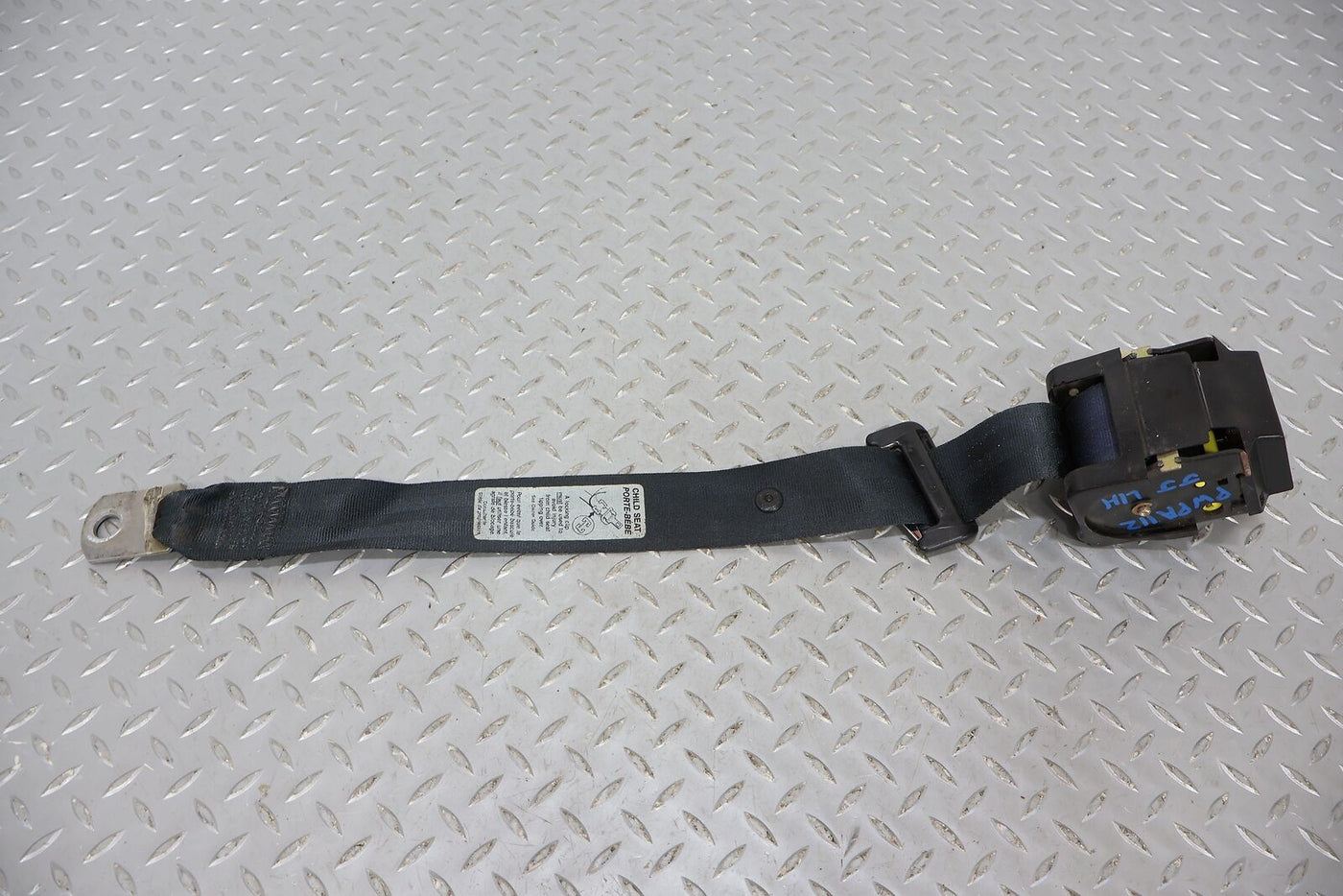 96-99 Panoz Roadster Front Left LH Driver Seat Belt Retractor (Black) Sun Fade