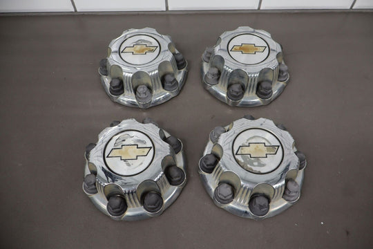 99-10 Chevy 2500HD 3500 OEM Chrome PY0 Center Caps (4)