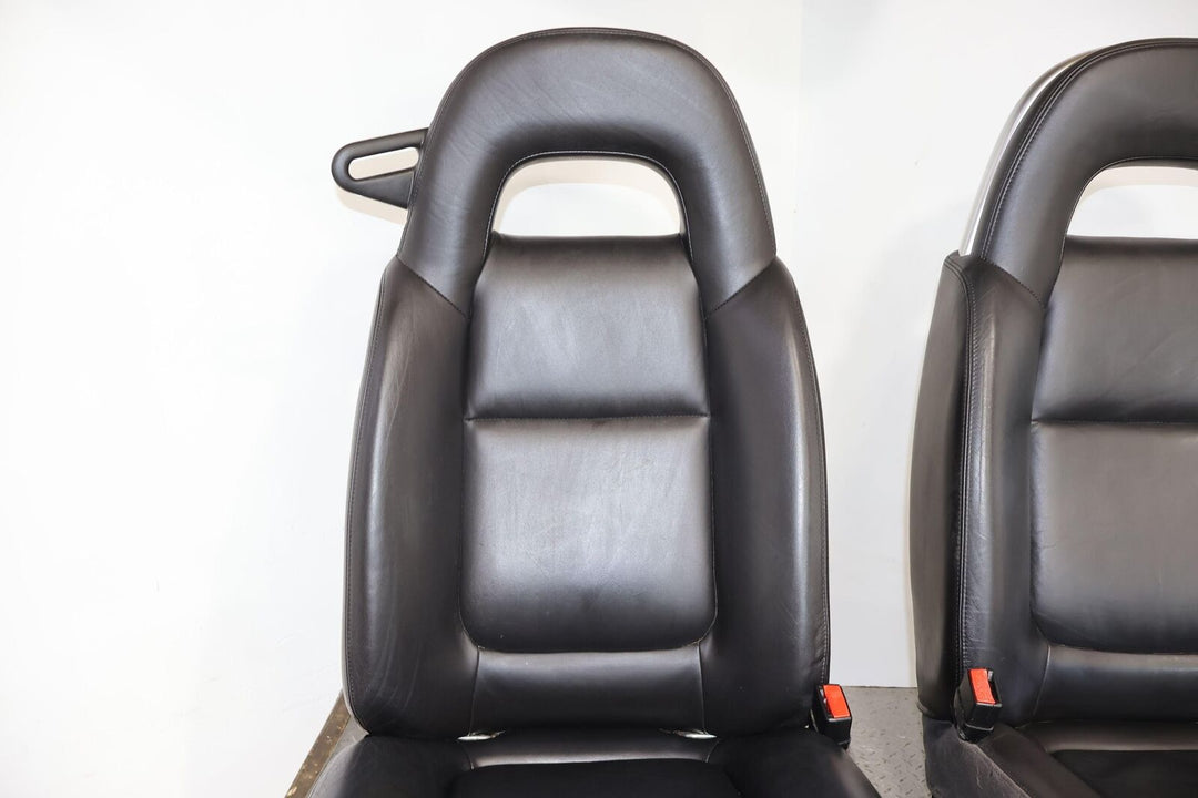 2003-2006 Chevy SSR Pair LH & RH Leather Power Bucket Seat Set (Black) Some Wear