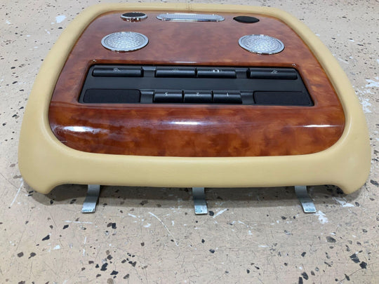 03-10 Bentley Continental GT Front Overhead Console Leather (Tan/Woodgrain)